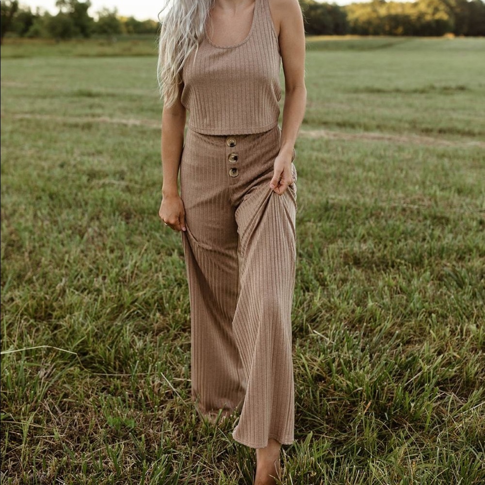 Kittenish Bailey tan lounge pants
